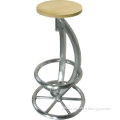 3 legs natural bar stools China, portable aluminium wood bar stool